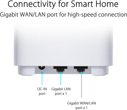ZenWifi XD4 plus 2 pk black AX1800 Whole-Home Dual-band Mesh WiFi 6 System 2 pack Life-time free network security, parental controls, MU-MIMO support, Traditional QoS