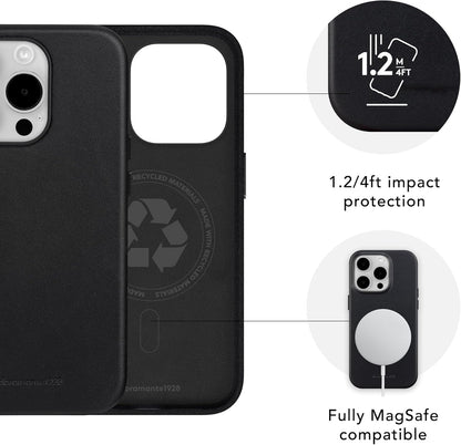 DBRAMANTE1928 Cover Roskilde Pelle MagSafe Iphone 15 ProMax Black
