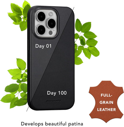 DBRAMANTE1928 Cover Roskilde Pelle MagSafe Iphone 15 ProMax Black