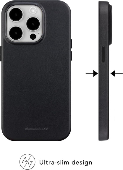 DBRAMANTE1928 Cover Roskilde Pelle MagSafe Iphone 15 ProMax Black