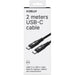 Usb-C Cable Celly Usbcusbc100Wbk 2 M Black