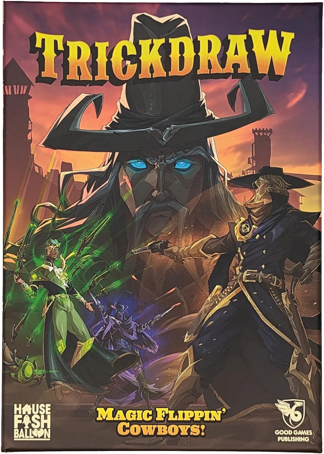 Good Games Publishing TRICKDRAW - Fast Paced Card Game, Magic Flippin' Cowboys, Strategy