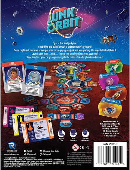 Renegade Game Studios | Junk Orbit | Board Game | Ages 10+ | 1-5 Players | 30-40 Minutes Playing Time