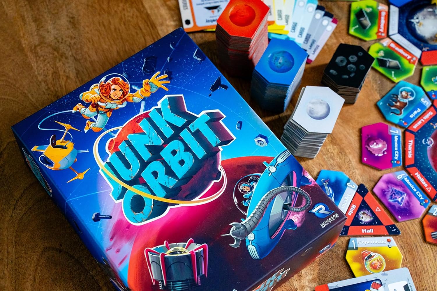 Renegade Game Studios | Junk Orbit | Board Game | Ages 10+ | 1-5 Players | 30-40 Minutes Playing Time