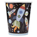 Unique 82228 - Unique Party - Vasos de Papel - 266 ml - Diseño de Fiesta en el Espacio Exterior - Paquete de 8 (73266