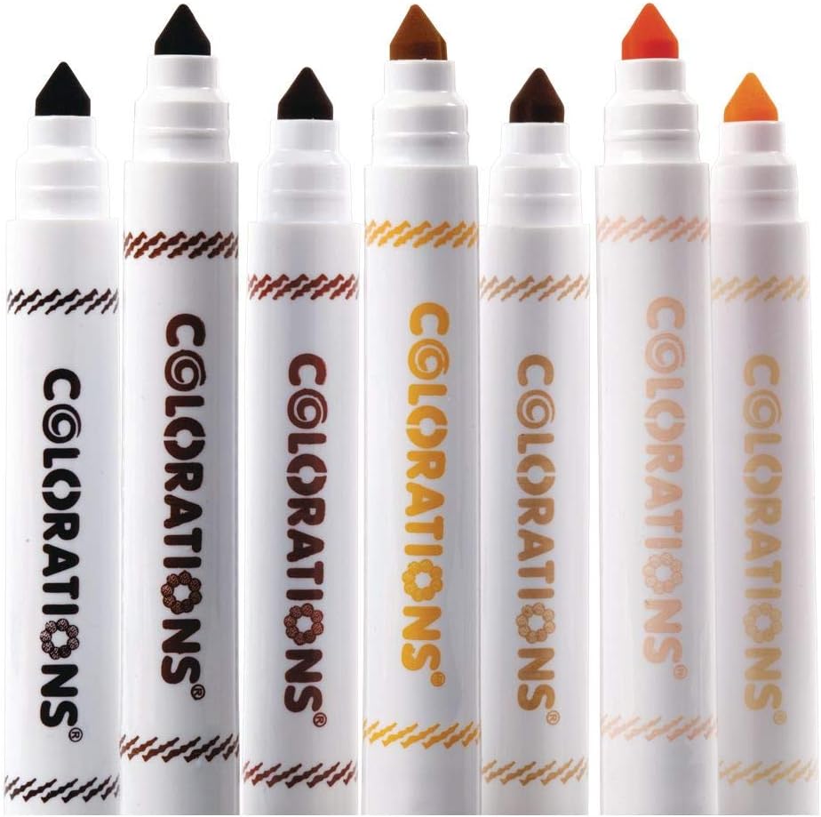 Colorations Multicultural Chubby Markers Set of 35 (Item # COLMC