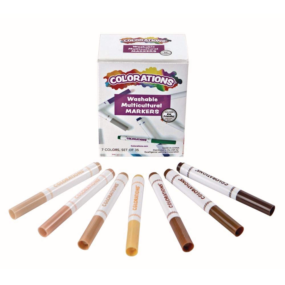 Colorations Multicultural Chubby Markers Set of 35 (Item # COLMC