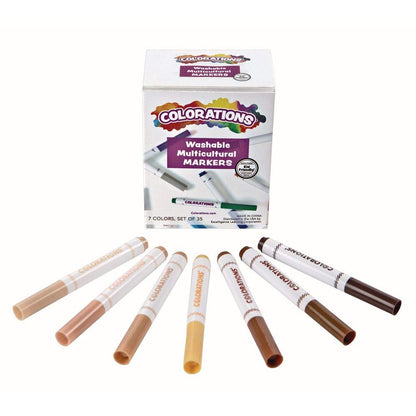 Colorations Multicultural Chubby Markers Set of 35 (Item # COLMC