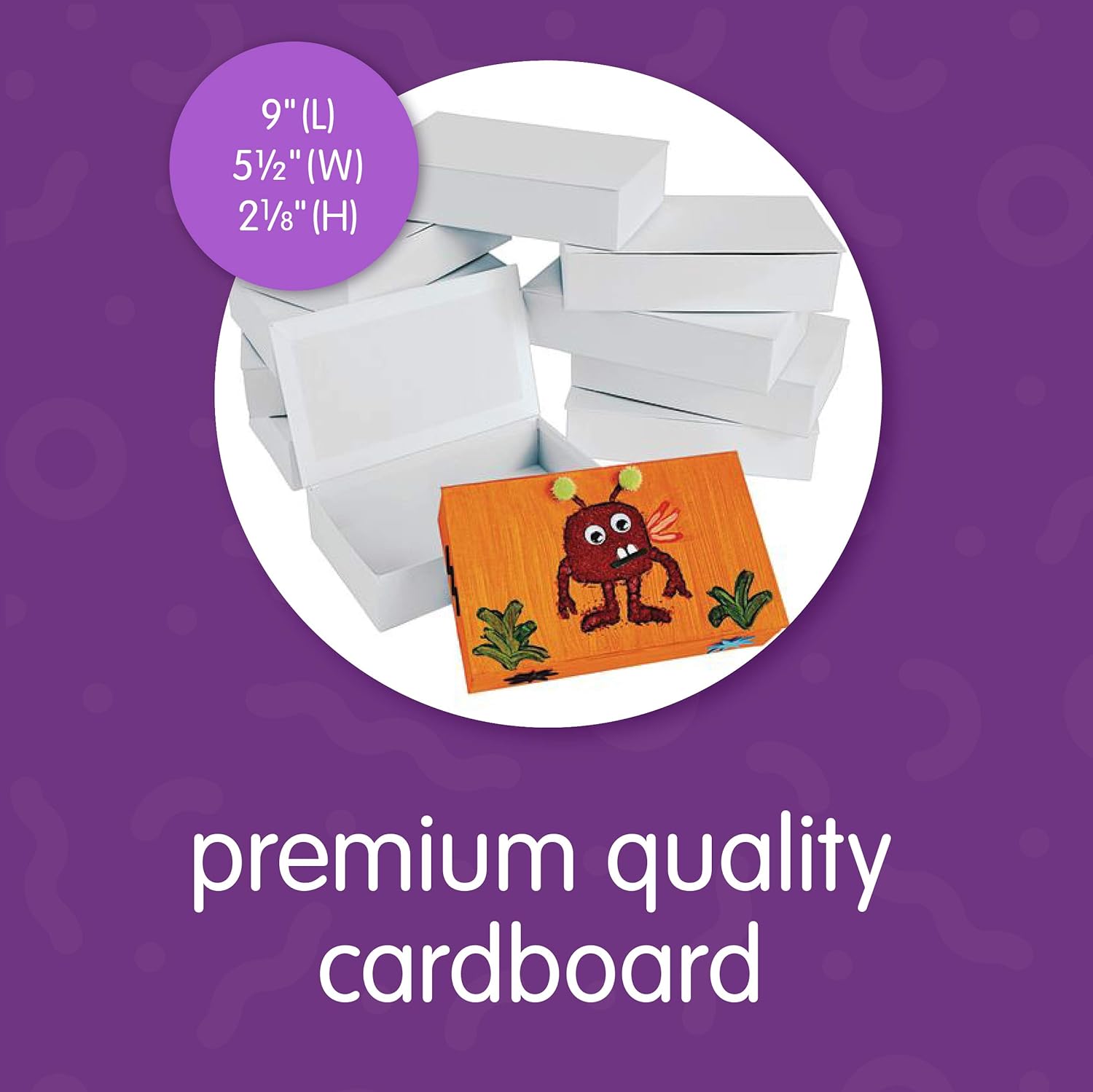 Colorations PENBOX White Cardboard Pencil Boxes (Set of 12)