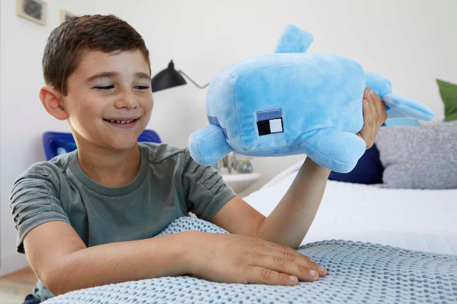 Minecraft Plush Character - Blue Dolphin ~ Soft, Cuddly Squishy ~ Approx. 11" Long ~ Ages 3 and Up