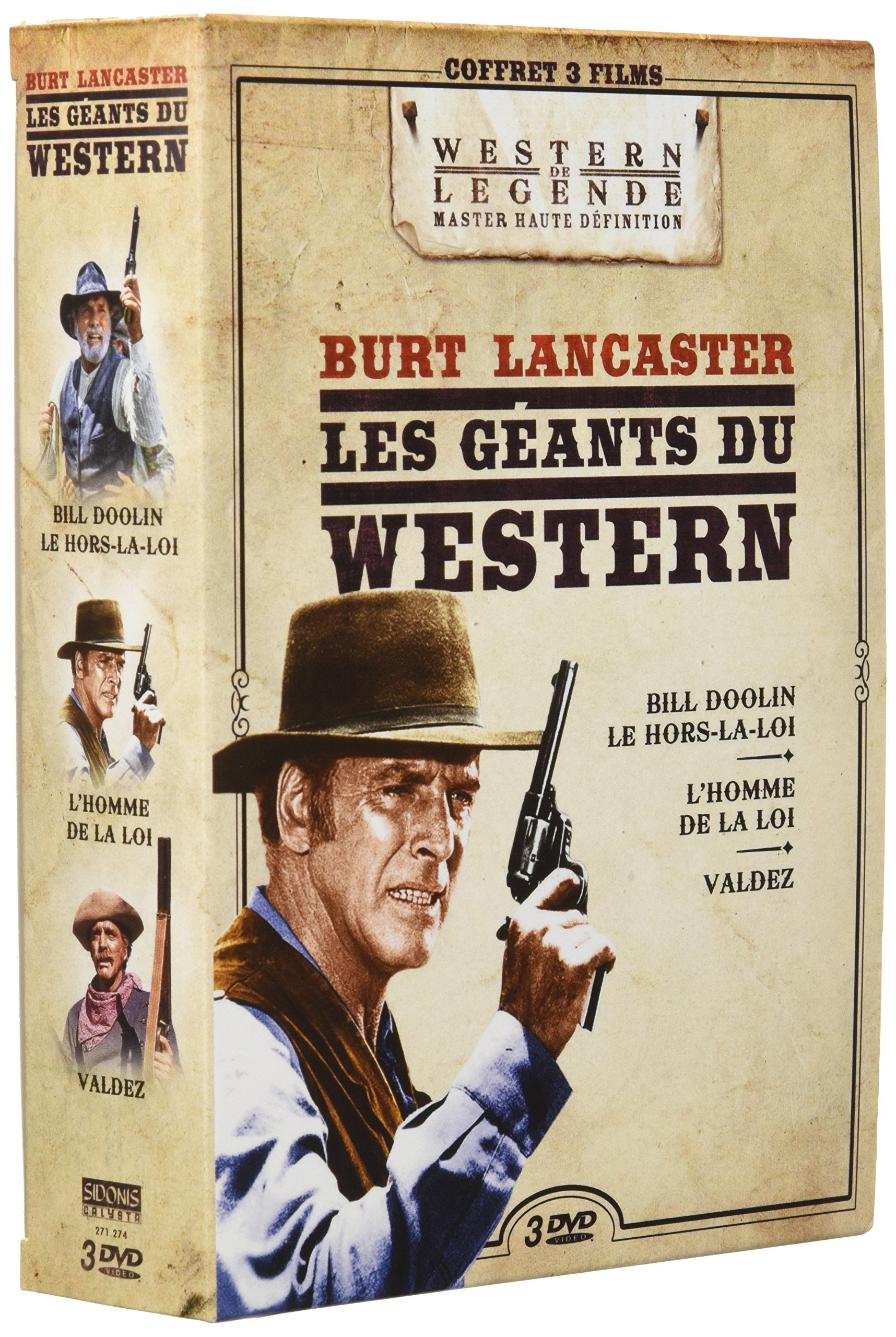 Coffret burt lancaster 3 films : valdez ; tom dooley le hors-la-loi ; l'homme de la loi