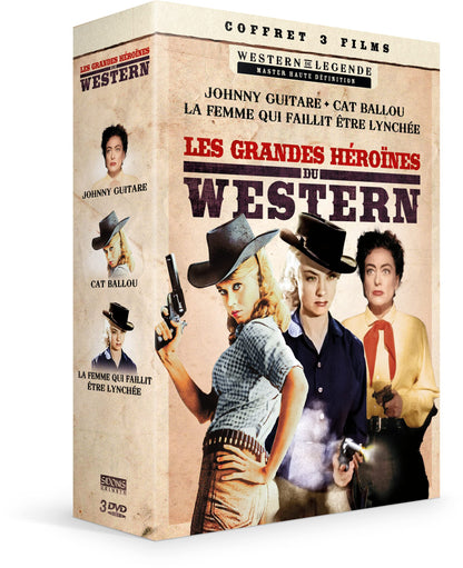 Les grandes héroïnes du western - coffret 3 films : johnny guitare + cat ballou + la femme qui faillit être lynchée