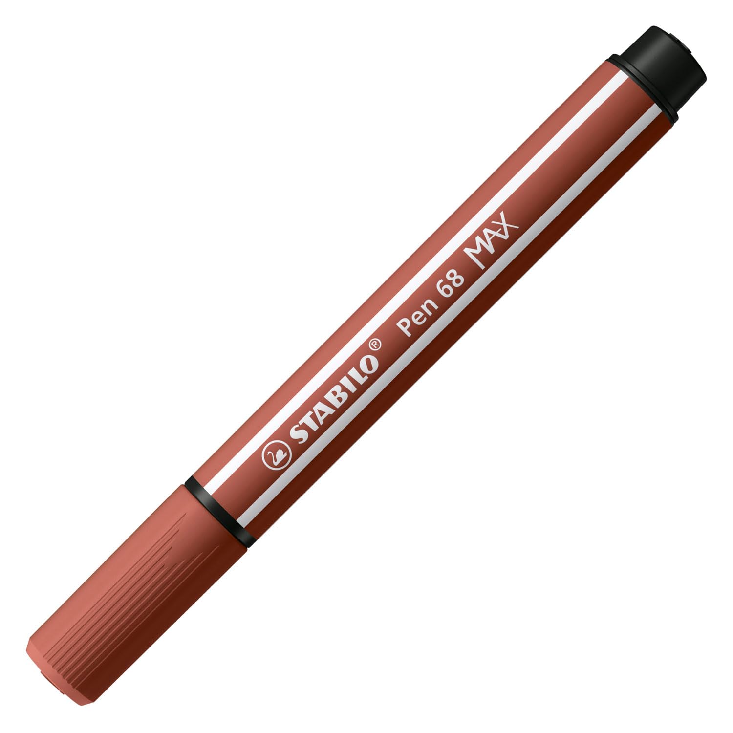 Premium felt-tip pen with chisel tip STABILO Pen 68 MAX Single Pen – sienna (75