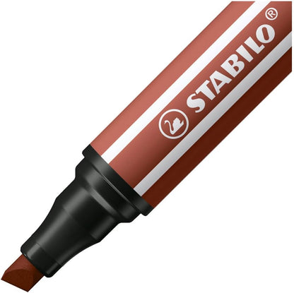 Premium felt-tip pen with chisel tip STABILO Pen 68 MAX Single Pen – sienna (75