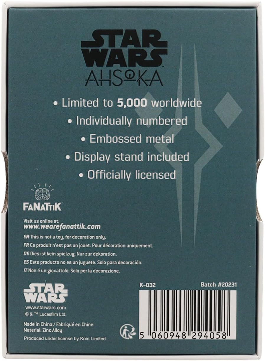 Star Wars Lingot Ahsoka Tano Limited Edition