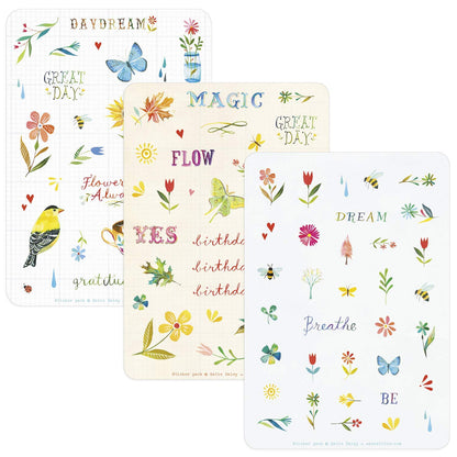Katie Daisy Planner Stickers (6 unique sheets, 168 stickers)