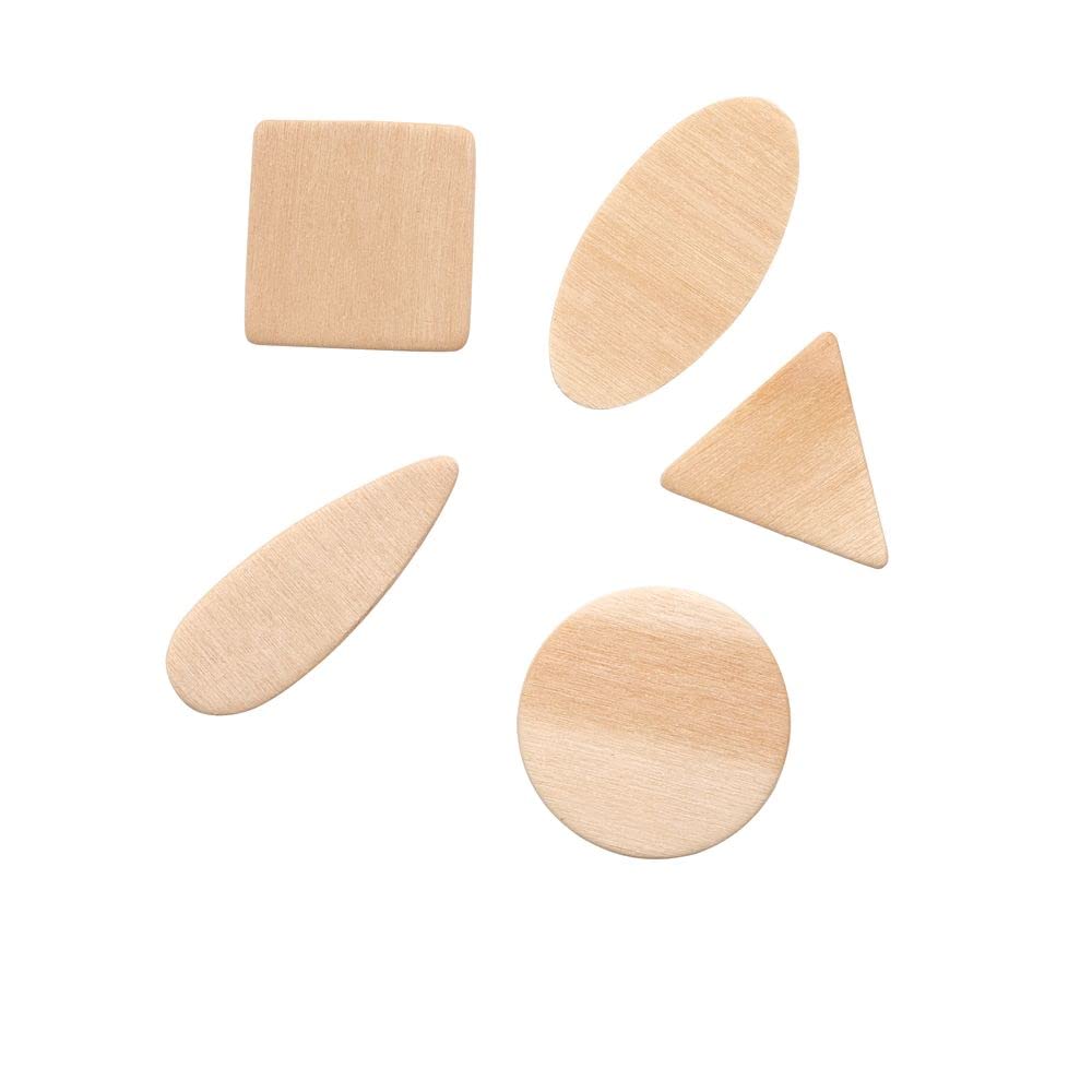 Colorations Wood Mosaic Craft Squares, 1000 Pieces, 1/2 inch, Natural Wood, Geometric, Arts & Crafts, Decorations, Multi-Colored, DIY Crafts, for Kids, STEM