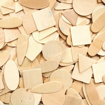 Colorations Wood Mosaic Craft Squares, 1000 Pieces, 1/2 inch, Natural Wood, Geometric, Arts & Crafts, Decorations, Multi-Colored, DIY Crafts, for Kids, STEM