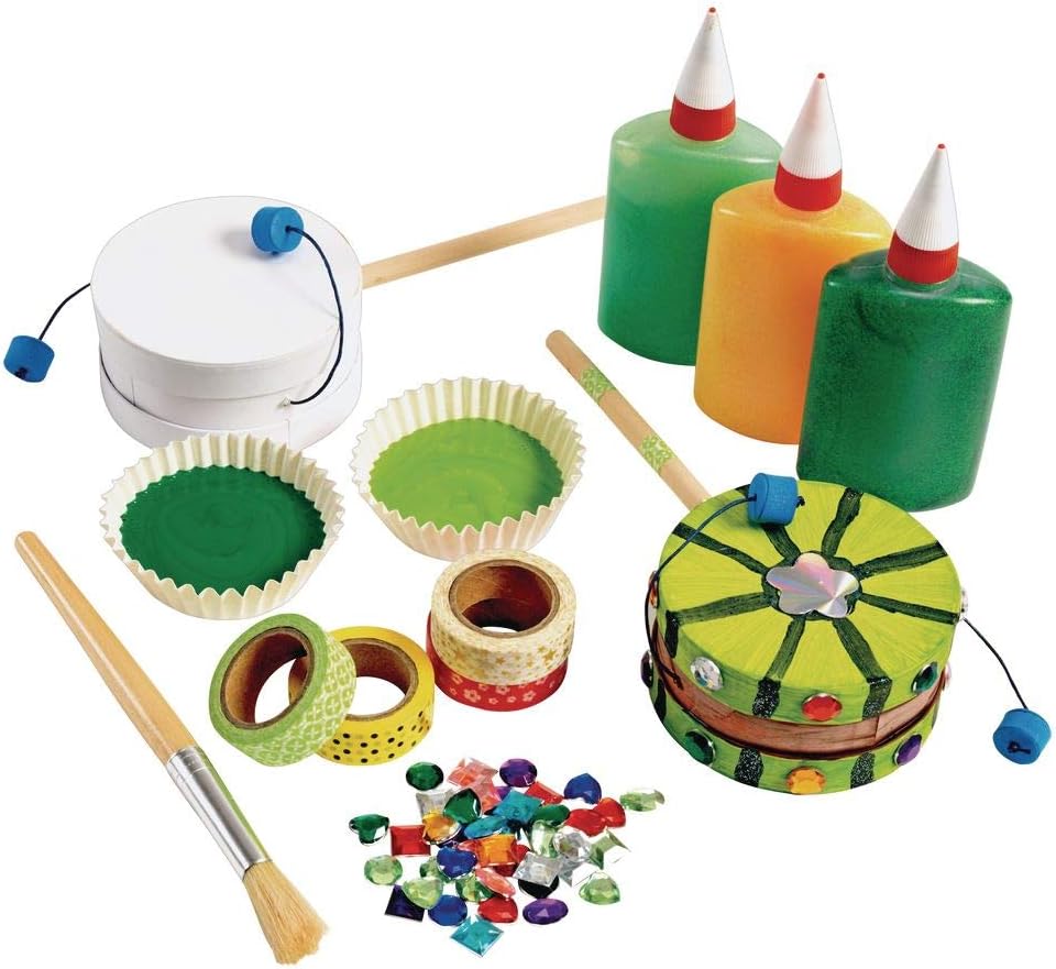 Colorations Kids Decorate Your Own Spin Drum Craft Kit, Arts & Craft DIY