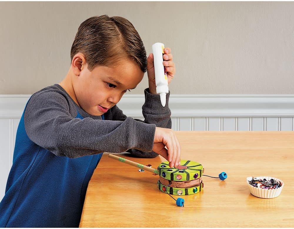 Colorations Kids Decorate Your Own Spin Drum Craft Kit, Arts & Craft DIY