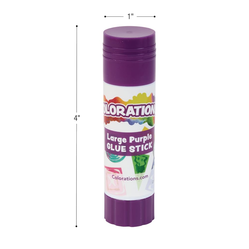Colorations Large ColorationsÃ‚® Washable Glue Sticks in a Tray.88 oz. Each - Set of 12 (Item # LGTRAY