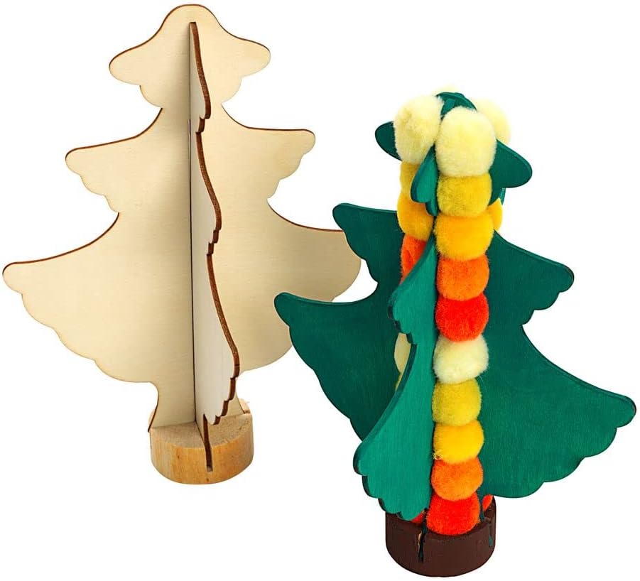 Albero di legno, colorazioni, set di 12, facile montaggio, arti e mestieri, progetti festivi, artigianato stagionale, natura, per bambini, decorazione, fai da te, fai da te, fai da te, personalizzare