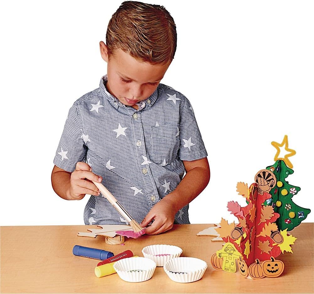 Albero di legno, colorazioni, set di 12, facile montaggio, arti e mestieri, progetti festivi, artigianato stagionale, natura, per bambini, decorazione, fai da te, fai da te, fai da te, personalizzare