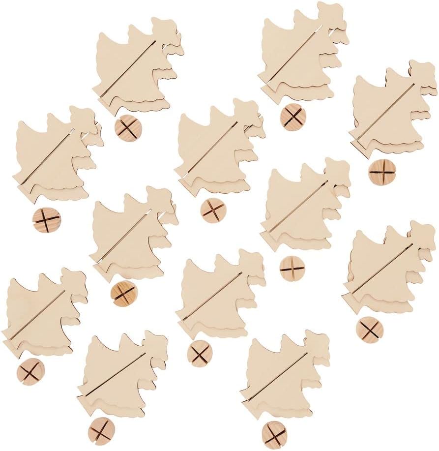 Albero di legno, colorazioni, set di 12, facile montaggio, arti e mestieri, progetti festivi, artigianato stagionale, natura, per bambini, decorazione, fai da te, fai da te, fai da te, personalizzare