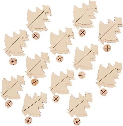 Albero di legno, colorazioni, set di 12, facile montaggio, arti e mestieri, progetti festivi, artigianato stagionale, natura, per bambini, decorazione, fai da te, fai da te, fai da te, personalizzare