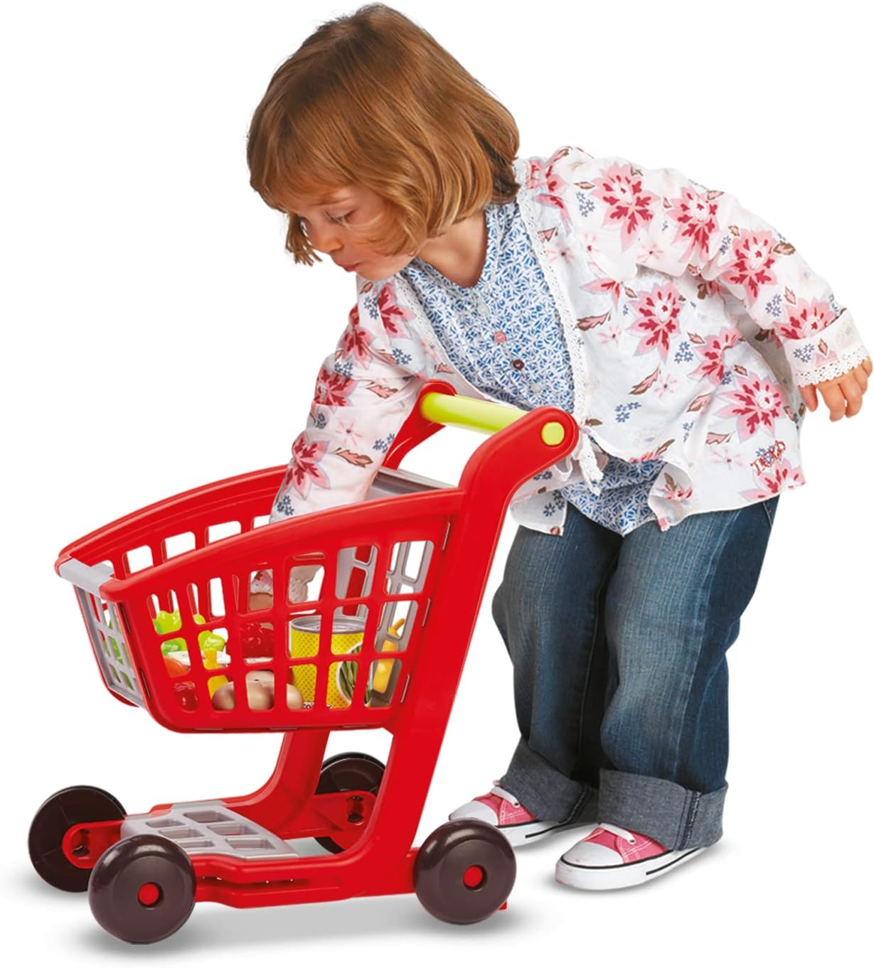 Ecoiffier Toys - 1219 - Supermarket Trolley for Children + Register + 100% Chef Accessories - From 18 Months - Made in France
