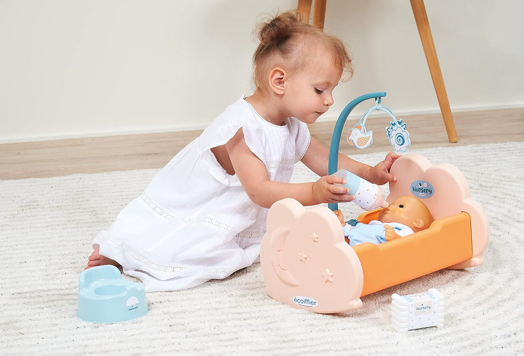 Jouets Ecoiffier 1873 JOUETS ECOIFFIER-1873-Bed + Accessories-Imitation Game for Children-from 18 Months Old-Made in France