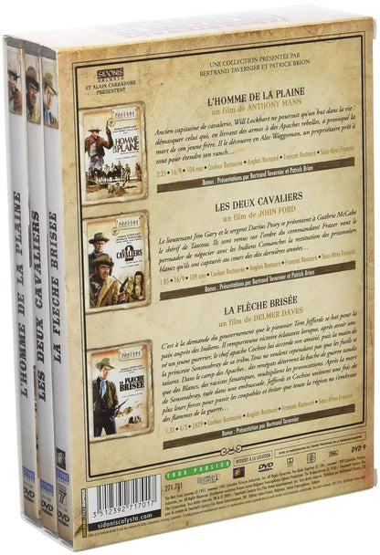 Coffret james stewart 3 films : l'homme de la plaine ; les deux cavaliers ; la flêche brisée