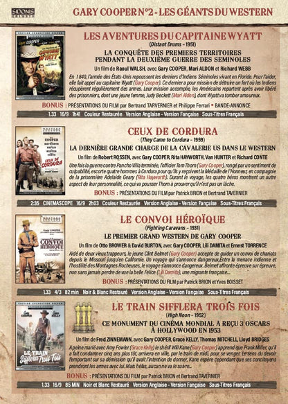 Les géants du western : gary cooper n° 2 - coffret 4 films