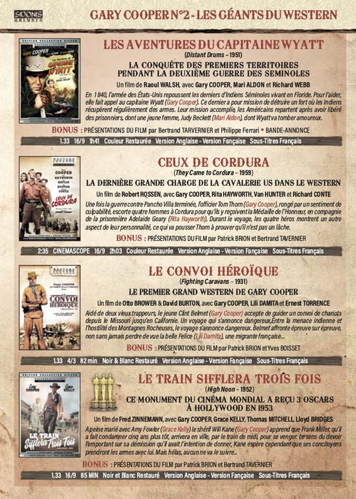 Les géants du western : gary cooper n° 2 - coffret 4 films