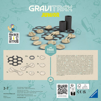 Ravensburger GraviTrax Junior Extension Trax - Erweiterbare Kugelbahn für Kinder, Murmelbahn überwiegend aus nachwachsenden Rohstoffen mit Lern- und Konstruktionsspielzeug ab 3 Jahren
