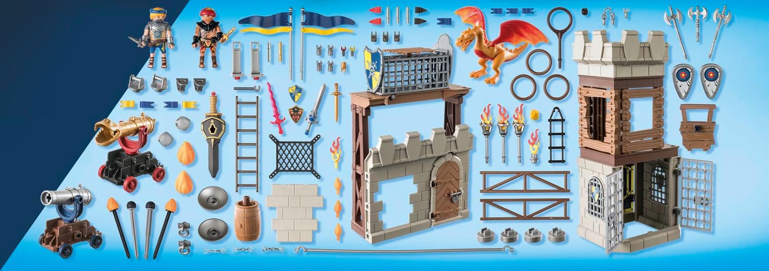 Playmobil 71298 Novelmore - Novelmore vs. Burnham Raiders - Tournament Arena, battle between two realms, medieval castle, knights toy, fun imaginative role-play, playset suitable for children ages 4+