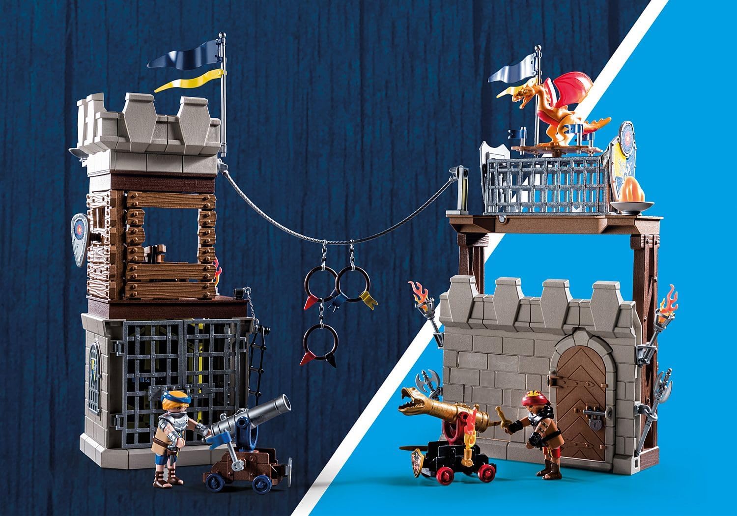 Playmobil 71298 Novelmore - Novelmore vs. Burnham Raiders - Tournament Arena, battle between two realms, medieval castle, knights toy, fun imaginative role-play, playset suitable for children ages 4+