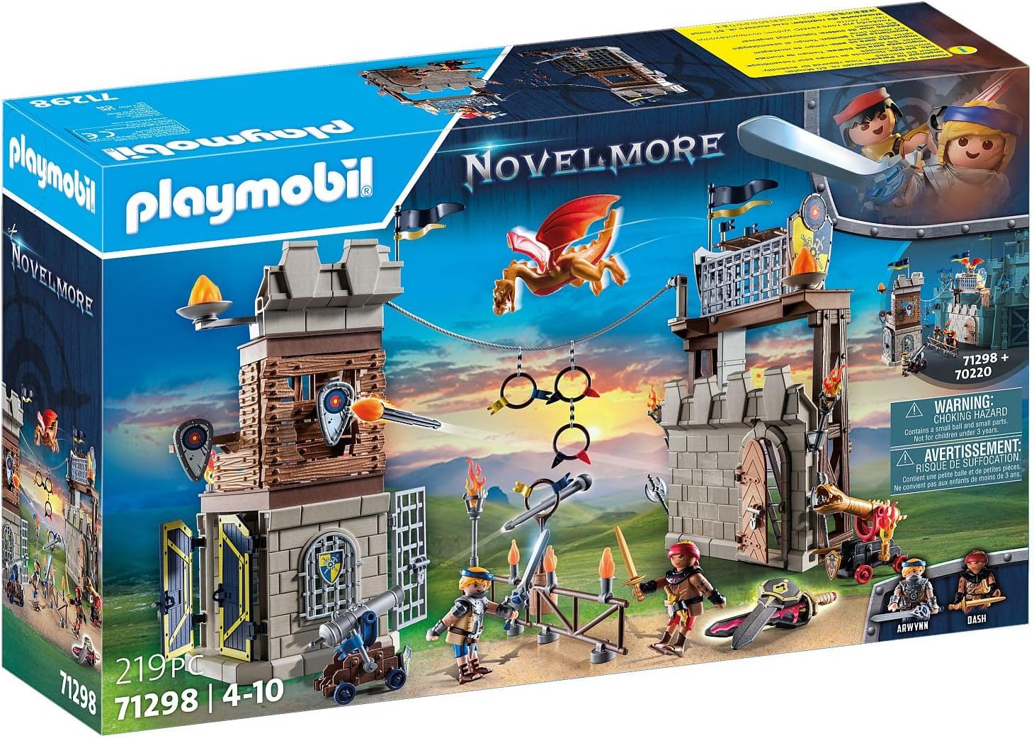 Playmobil 71298 Novelmore - Novelmore vs. Burnham Raiders - Tournament Arena, battle between two realms, medieval castle, knights toy, fun imaginative role-play, playset suitable for children ages 4+