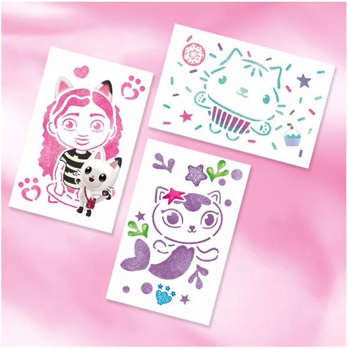 Totum Gabby's poppenhuis knutselset 2-in-1 glitter bedelarmbanden en blaaspennen set, roze