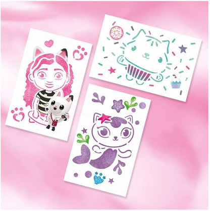 Totum Gabby's poppenhuis knutselset 2-in-1 glitter bedelarmbanden en blaaspennen set, roze
