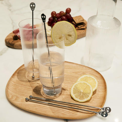 Kikkerland - Set of 4 Skull Cocktail Mixers
