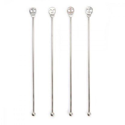 Kikkerland - Set of 4 Skull Cocktail Mixers