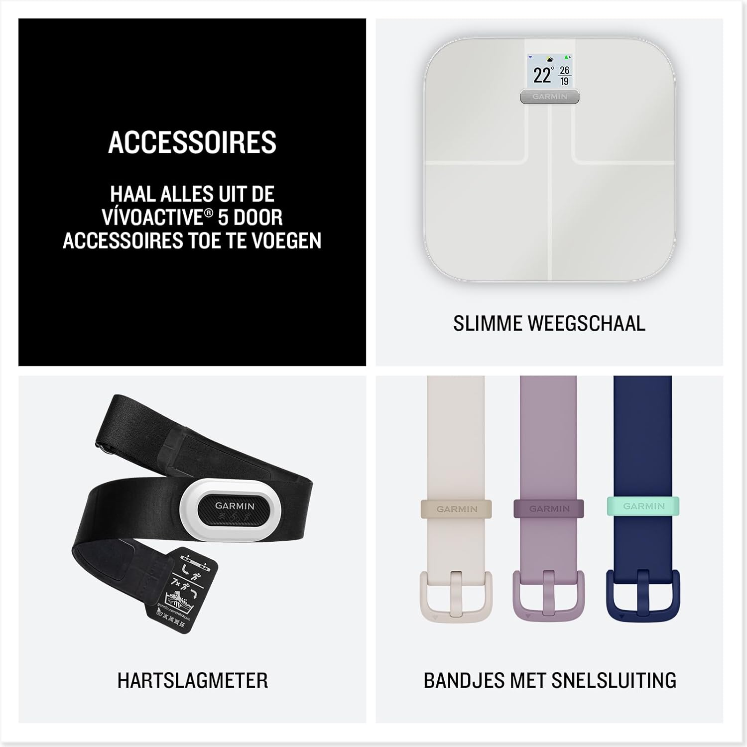 Garmin Vivoactive 5 AMOLED GPS Smartwatch with All-day Health Monitoring and Music, Metallic Navy Aluminium Bezel with Navy Case and Silicone Band