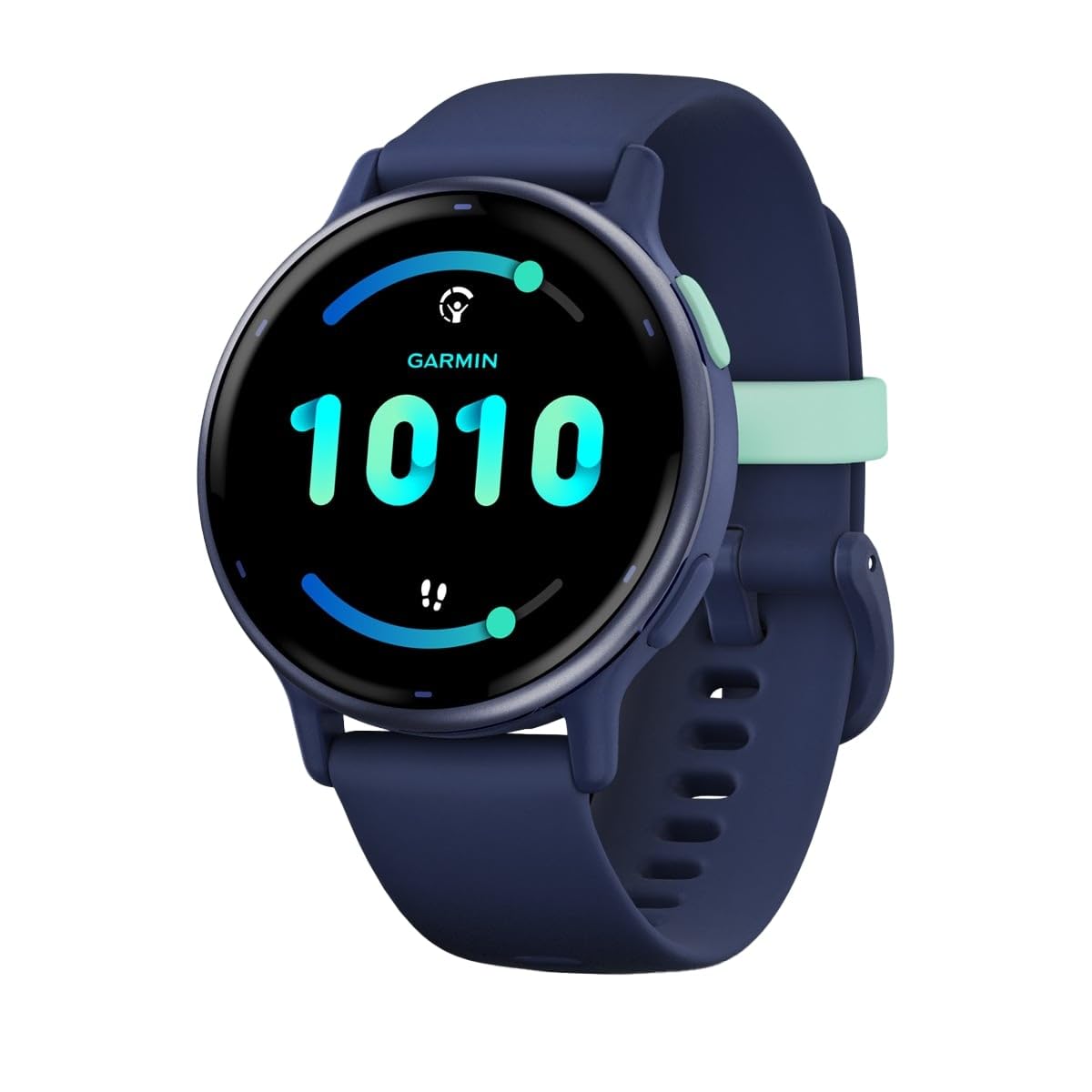 Garmin Vivoactive 5 AMOLED GPS Smartwatch with All-day Health Monitoring and Music, Metallic Navy Aluminium Bezel with Navy Case and Silicone Band