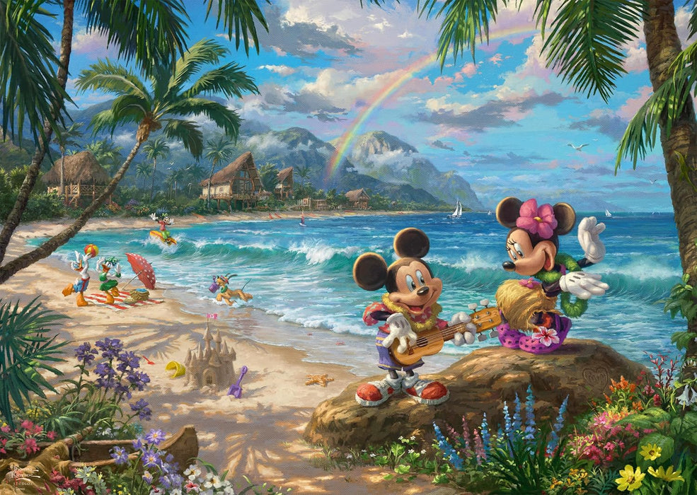 Schmidt Spiele 57528 Jigsaw Puzzle Thomas Kinkade, Disney, Mickey and Minnie in Hawaii, 1000 Pieces, Multicoloured Amazon Exclusive