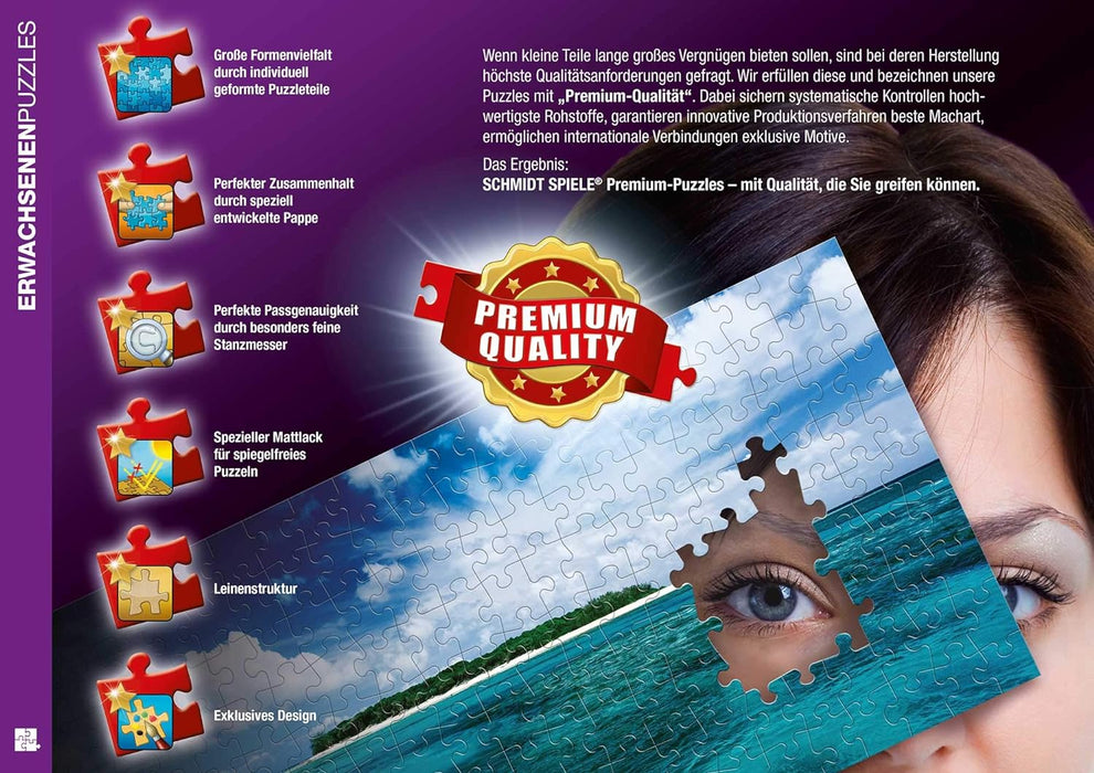 Schmidt Spiele 59475 – Thomas Kinkade, Disney, la Bella y la Bestia, Rompecabezas, 1000 Piezas, Exclusivo en Amazon