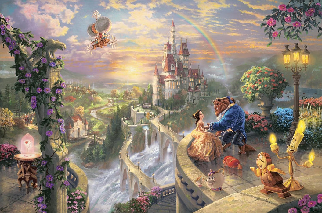 Schmidt Spiele 59475 – Thomas Kinkade, Disney, la Bella y la Bestia, Rompecabezas, 1000 Piezas, Exclusivo en Amazon