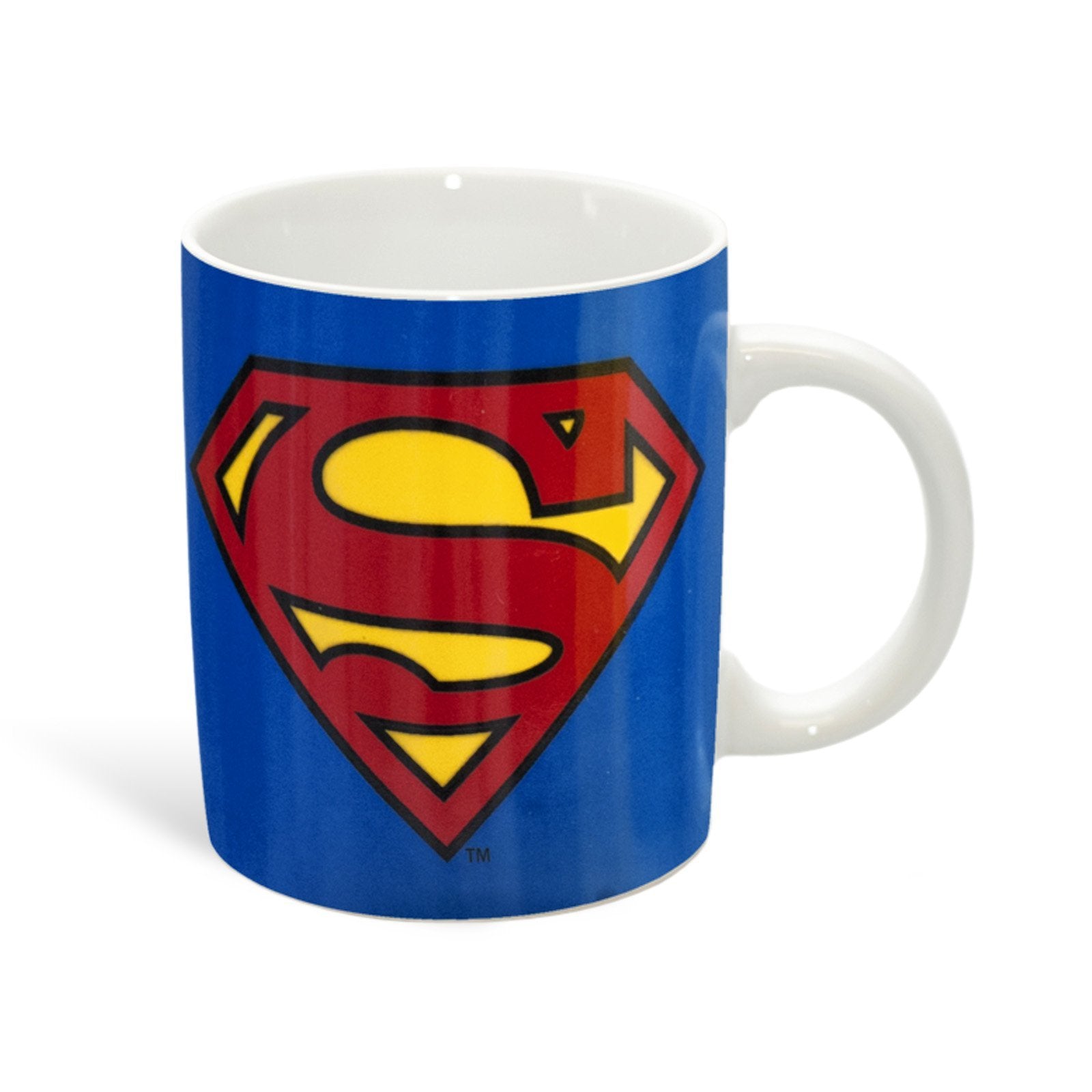 Superman LOGOSHIRT - Porzellan Tasse - DC Comics - Superman Logo Kaffeebecher - blau - Lizenziertes Originaldesign, 1 Stück (1er Pack