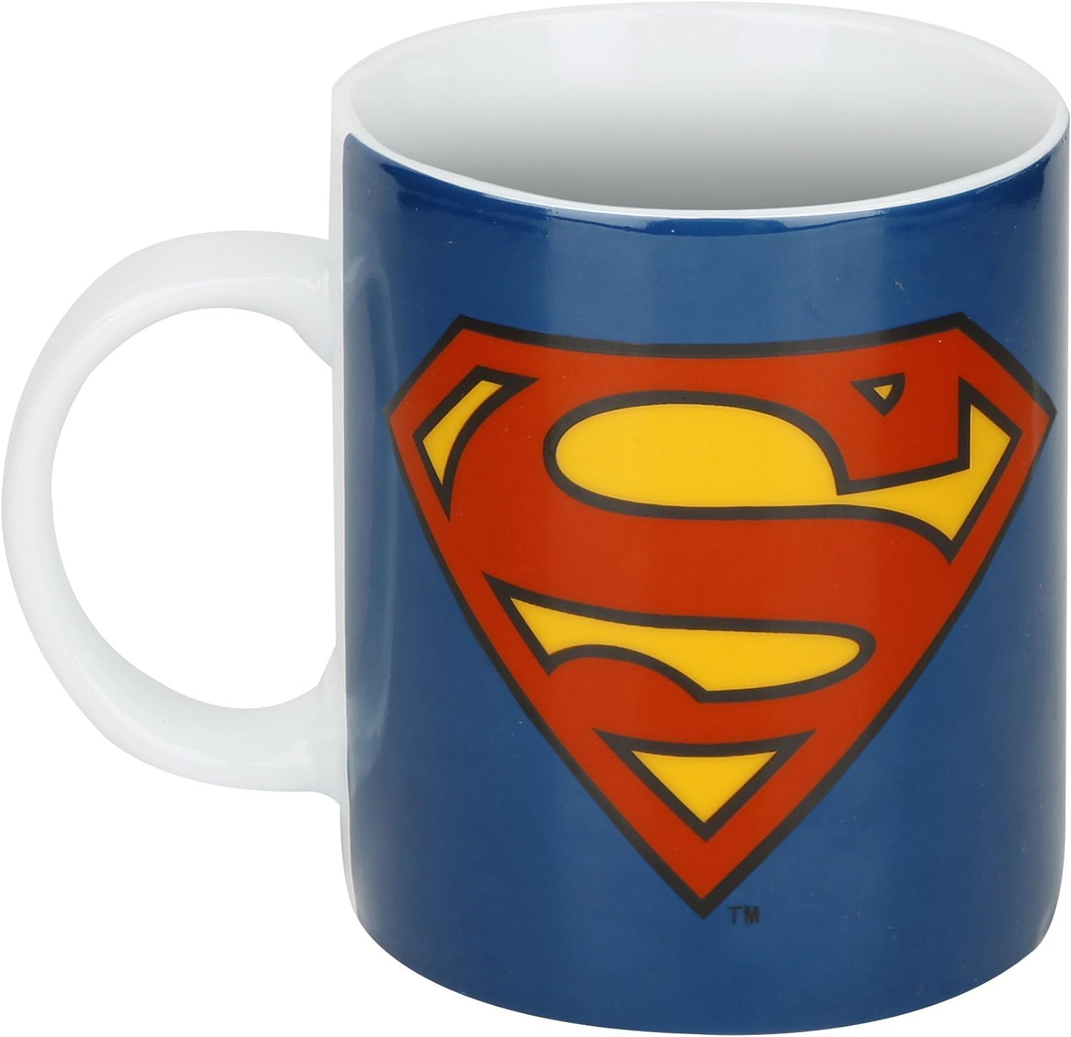 Superman LOGOSHIRT - Porzellan Tasse - DC Comics - Superman Logo Kaffeebecher - blau - Lizenziertes Originaldesign, 1 Stück (1er Pack