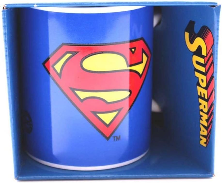 Superman LOGOSHIRT - Porzellan Tasse - DC Comics - Superman Logo Kaffeebecher - blau - Lizenziertes Originaldesign, 1 Stück (1er Pack